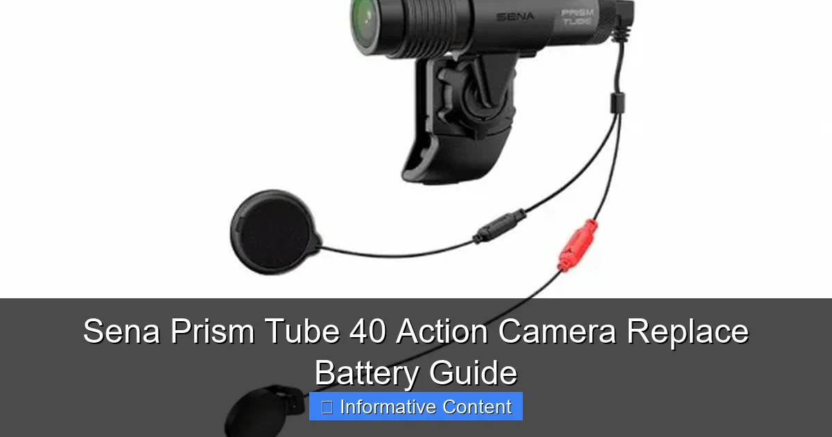 Sena Prism Tube 40 Action Camera Replace Battery Guide