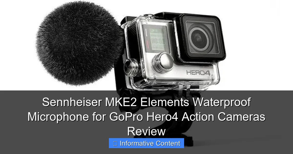 Sennheiser MKE2 Elements Waterproof Microphone for GoPro Hero4 Action Cameras Review