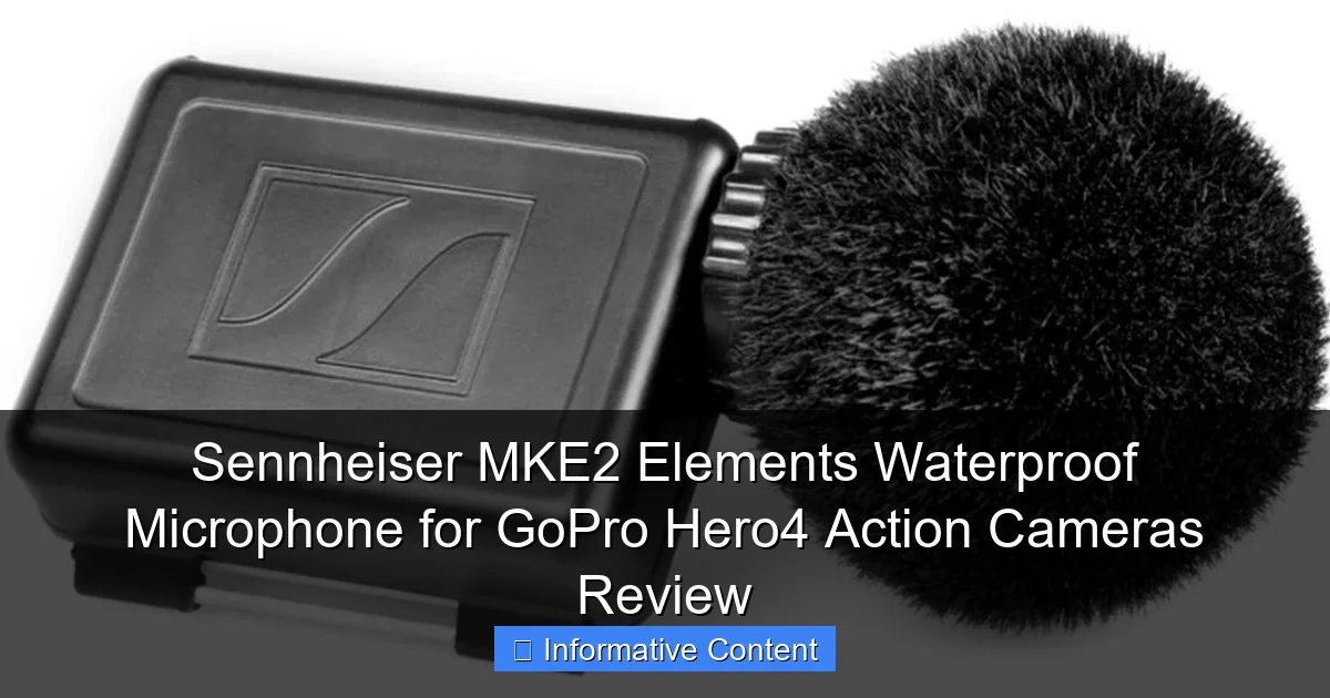 Sennheiser MKE2 Elements Waterproof Microphone for GoPro Hero4 Action Cameras Review