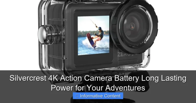 Silvercrest 4K Action Camera Battery Long Lasting Power for Your Adventures