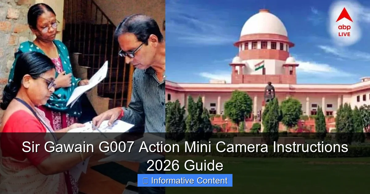 Sir Gawain G007 Action Mini Camera Instructions 2026 Guide