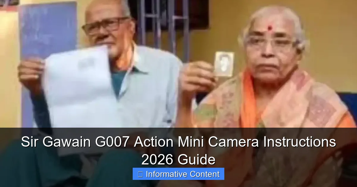 Sir Gawain G007 Action Mini Camera Instructions 2026 Guide