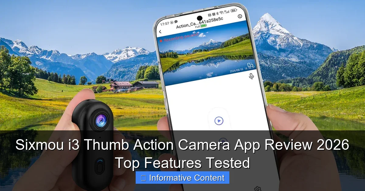 Sixmou i3 Thumb Action Camera App Review 2026 Top Features Tested