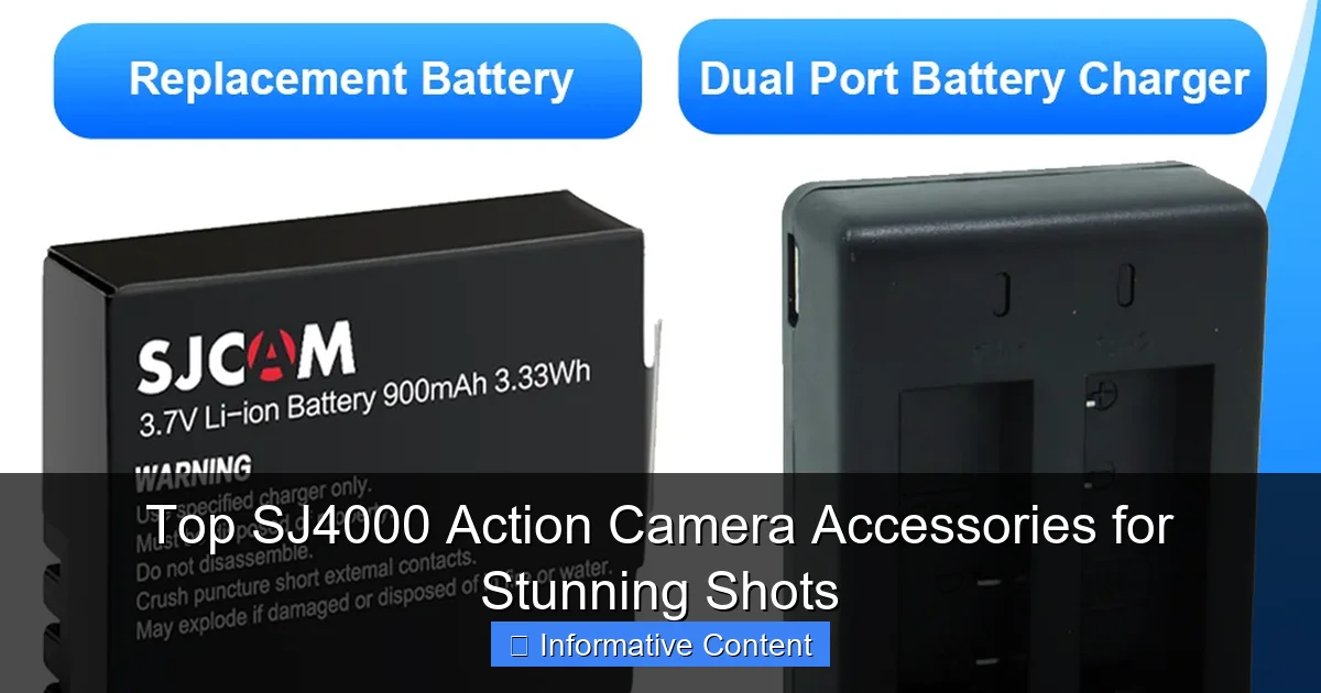 Top SJ4000 Action Camera Accessories for Stunning Shots