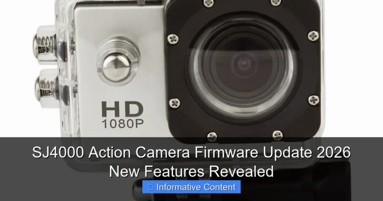 SJ4000 Action Camera Firmware Update 2026 New Features Revealed