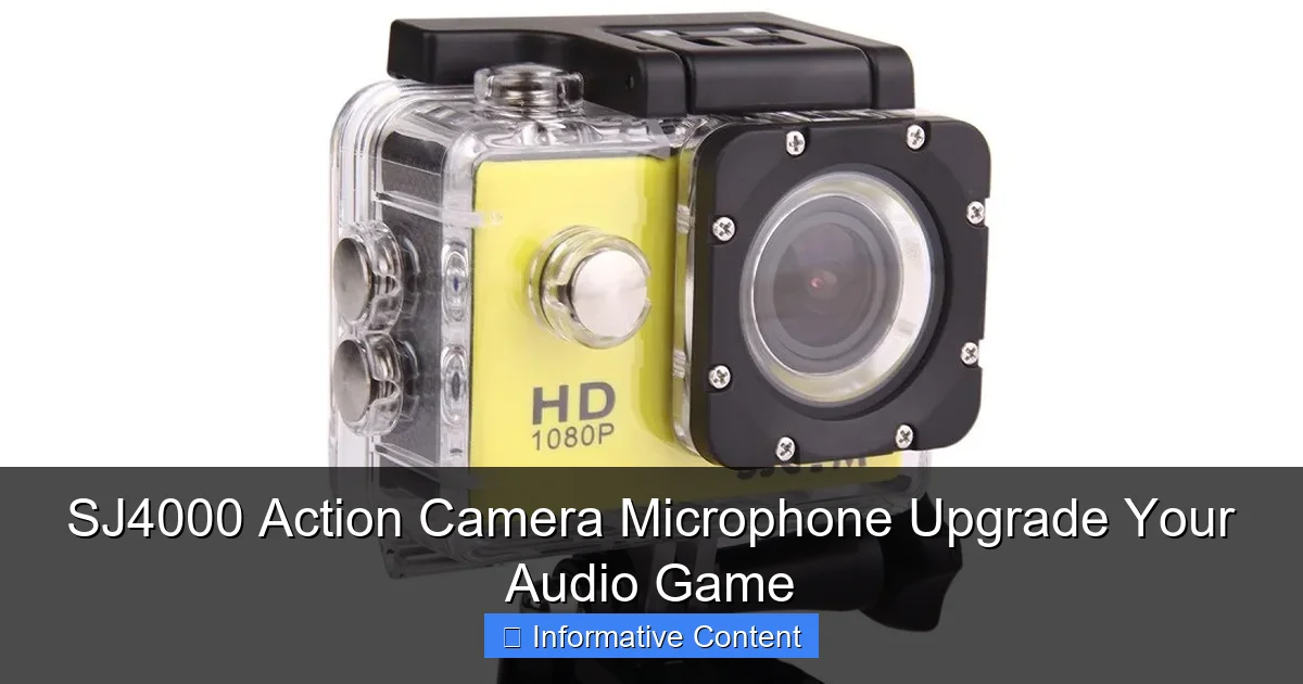 SJ4000 Action Camera Microphone Upgrade Your Audio Game
