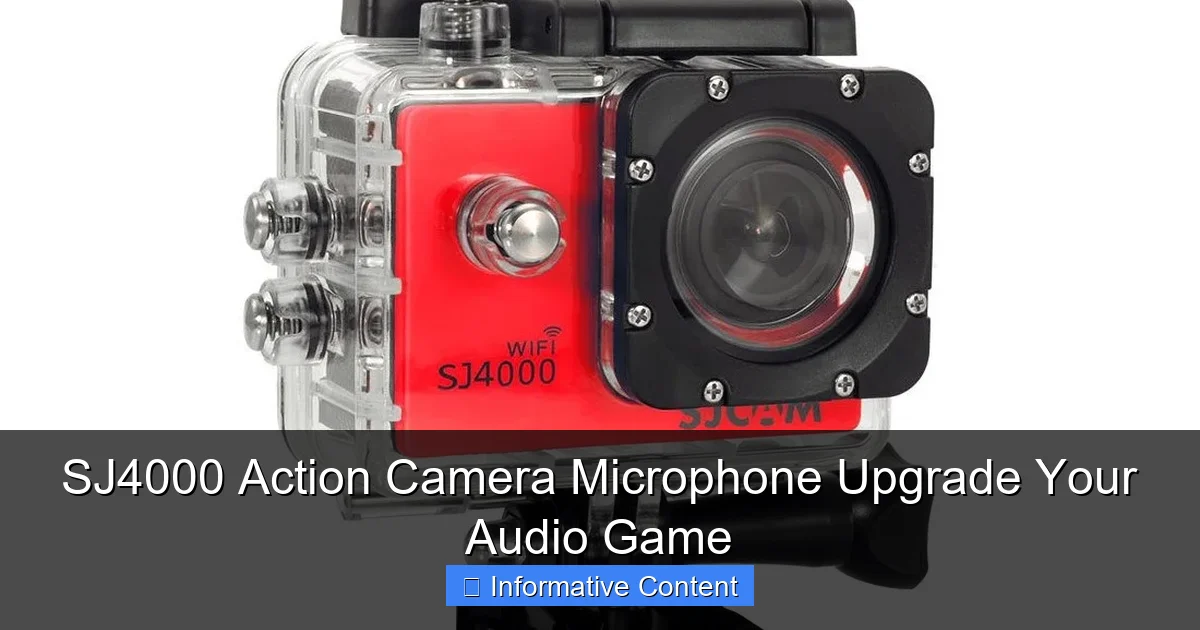 SJ4000 Action Camera Microphone Upgrade Your Audio Game