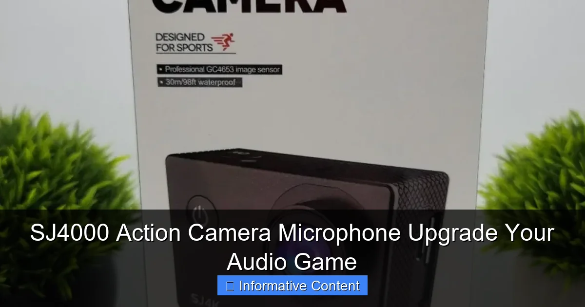 SJ4000 Action Camera Microphone Upgrade Your Audio Game
