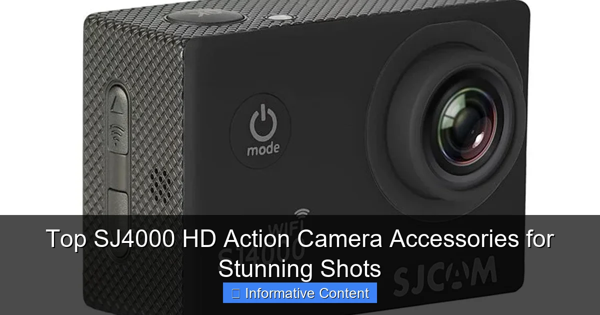 Top SJ4000 HD Action Camera Accessories for Stunning Shots