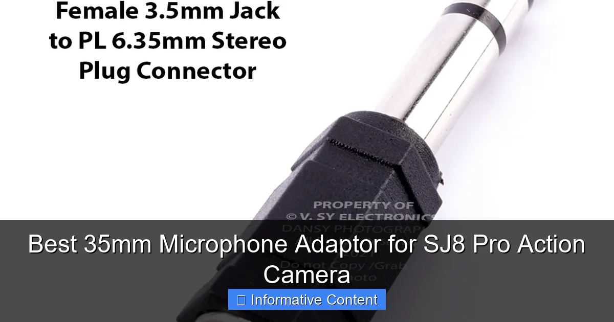 Best 35mm Microphone Adaptor for SJ8 Pro Action Camera