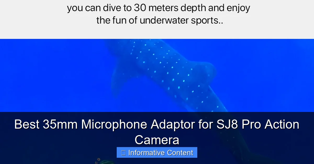 Best 35mm Microphone Adaptor for SJ8 Pro Action Camera