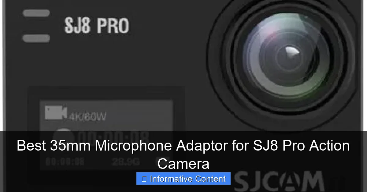 Best 35mm Microphone Adaptor for SJ8 Pro Action Camera