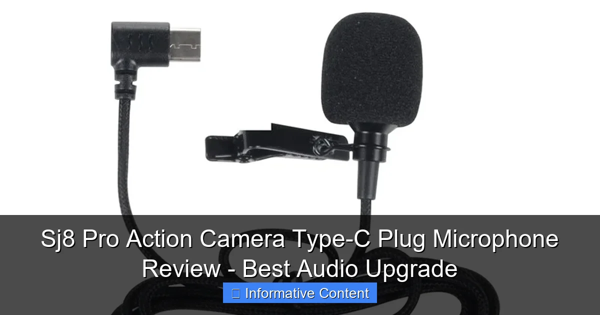 Sj8 Pro Action Camera Type-C Plug Microphone Review - Best Audio Upgrade