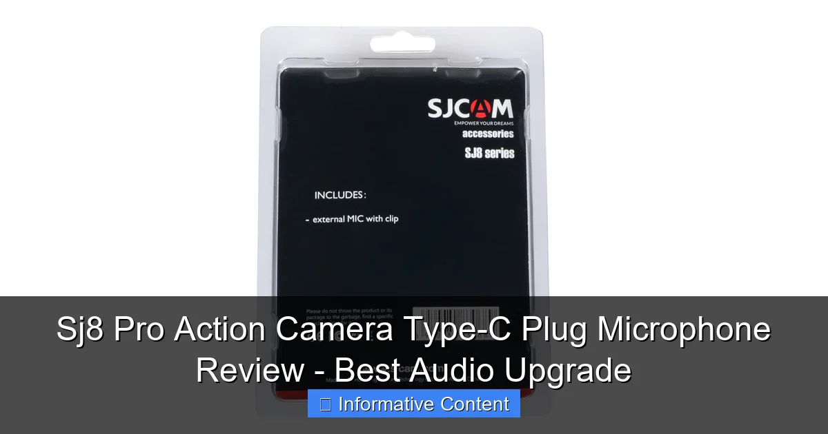 Sj8 Pro Action Camera Type-C Plug Microphone Review - Best Audio Upgrade