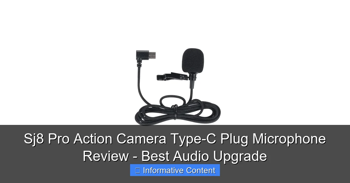 Sj8 Pro Action Camera Type-C Plug Microphone Review - Best Audio Upgrade