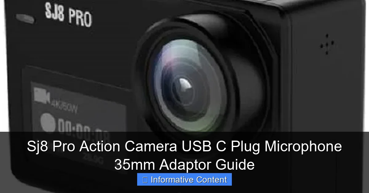 Sj8 Pro Action Camera USB C Plug Microphone 35mm Adaptor Guide
