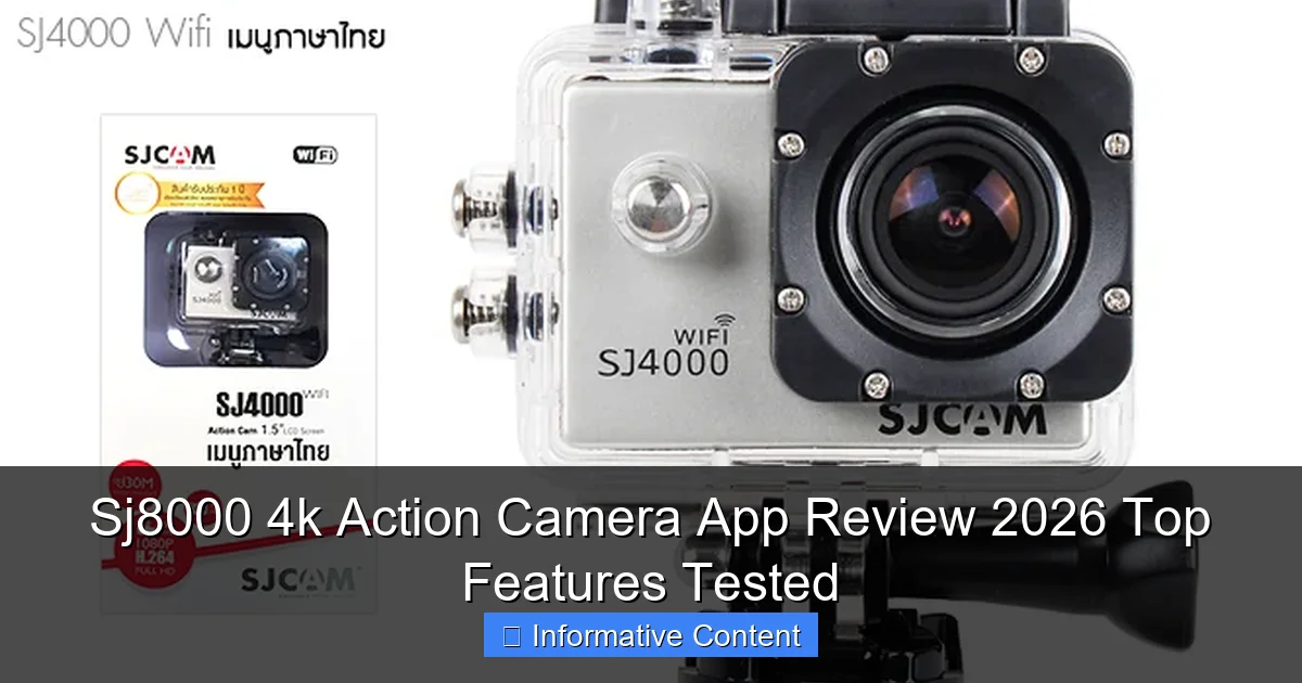 Sj8000 4k Action Camera App Review 2026 Top Features Tested