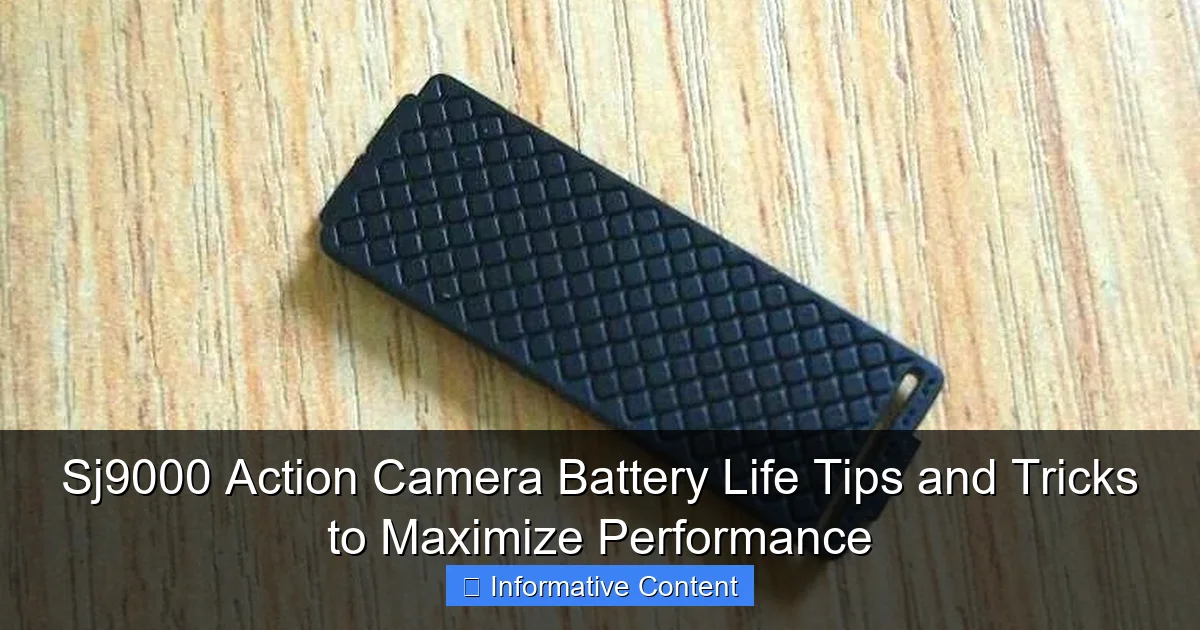 Sj9000 Action Camera Battery Life Tips and Tricks to Maximize Performance