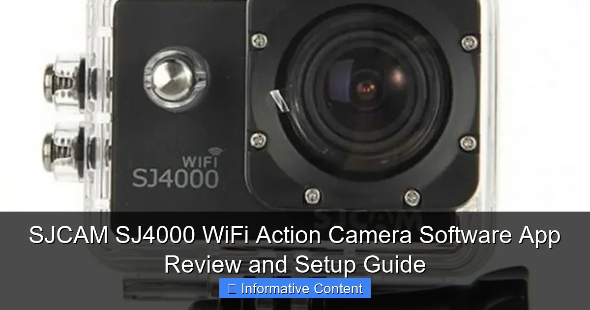 SJCAM SJ4000 WiFi Action Camera Software App Review and Setup Guide