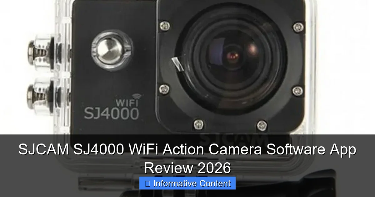 SJCAM SJ4000 WiFi Action Camera Software App Review 2026