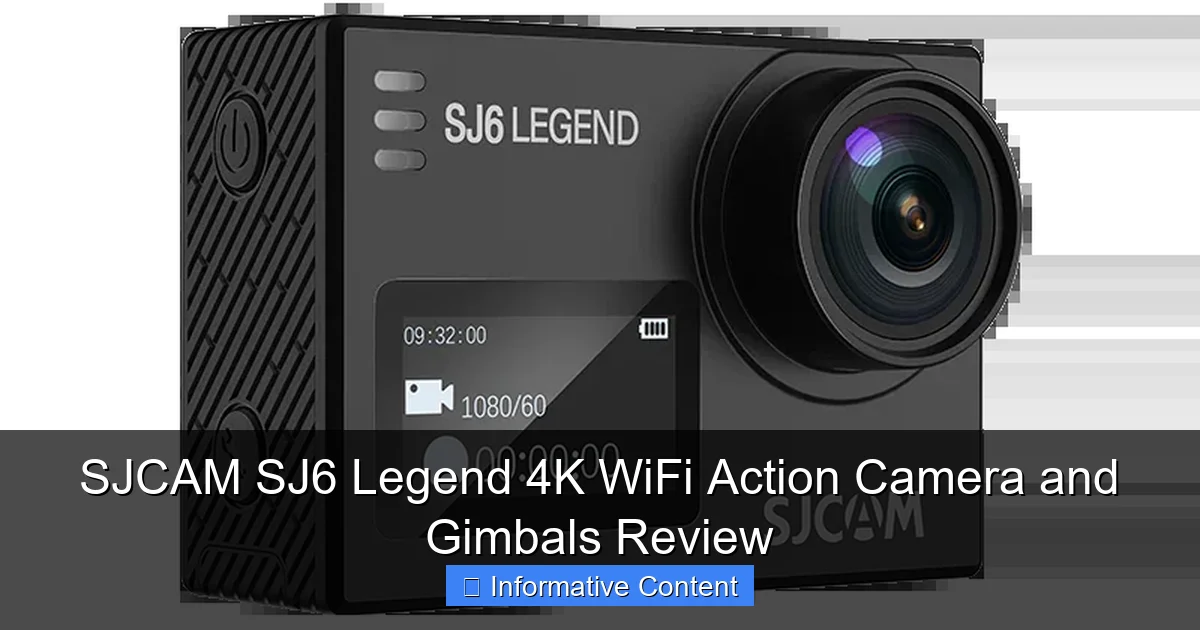 SJCAM SJ6 Legend 4K WiFi Action Camera and Gimbals Review