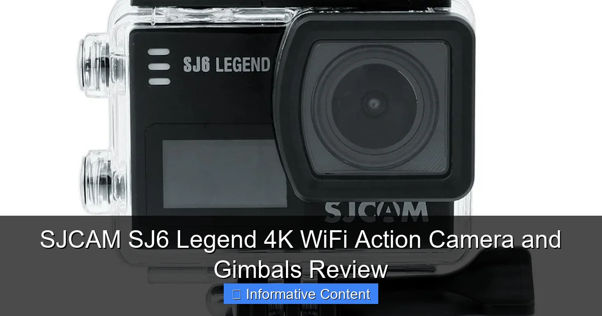 SJCAM SJ6 Legend 4K WiFi Action Camera and Gimbals Review