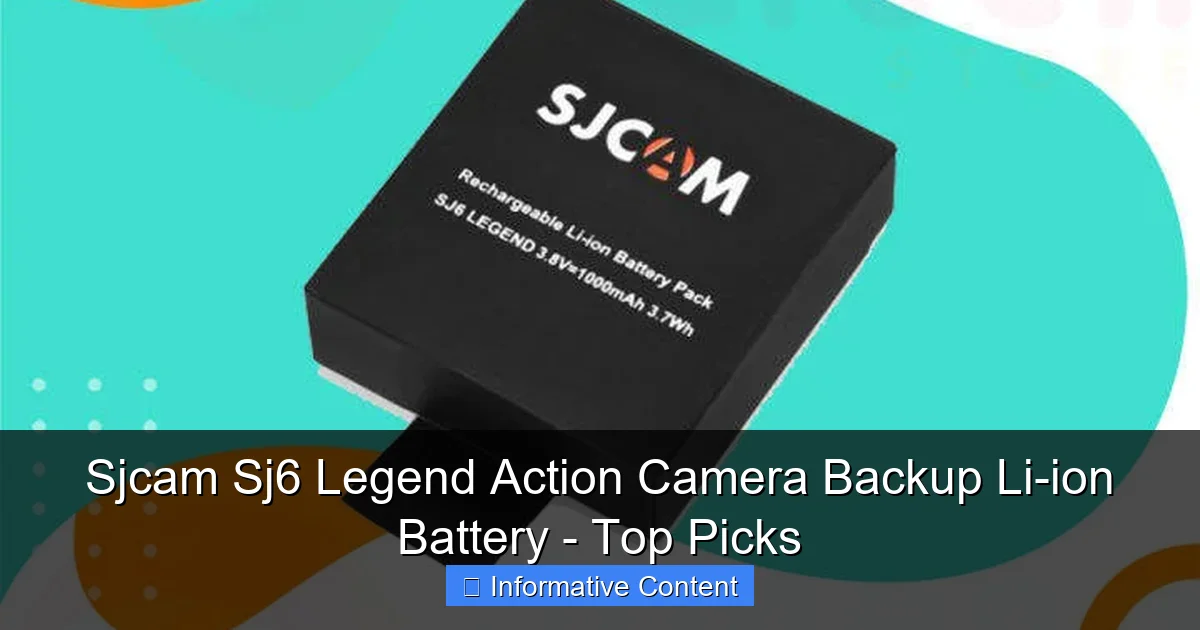 Sjcam Sj6 Legend Action Camera Backup Li-ion Battery - Top Picks