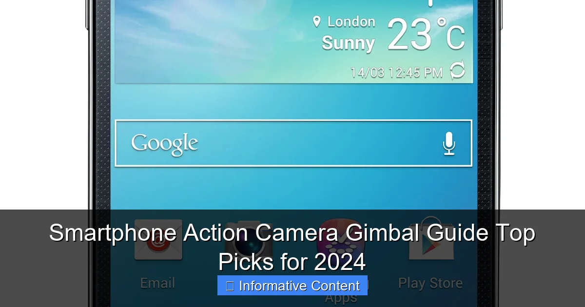 Smartphone Action Camera Gimbal Guide Top Picks for 2024
