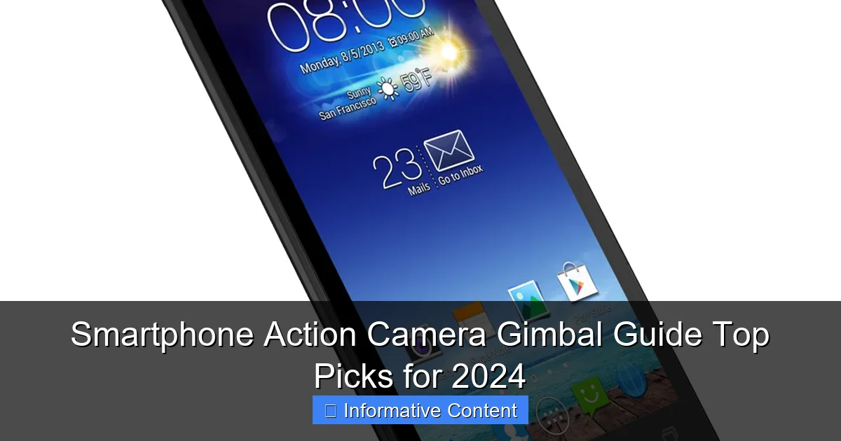Smartphone Action Camera Gimbal Guide Top Picks for 2024