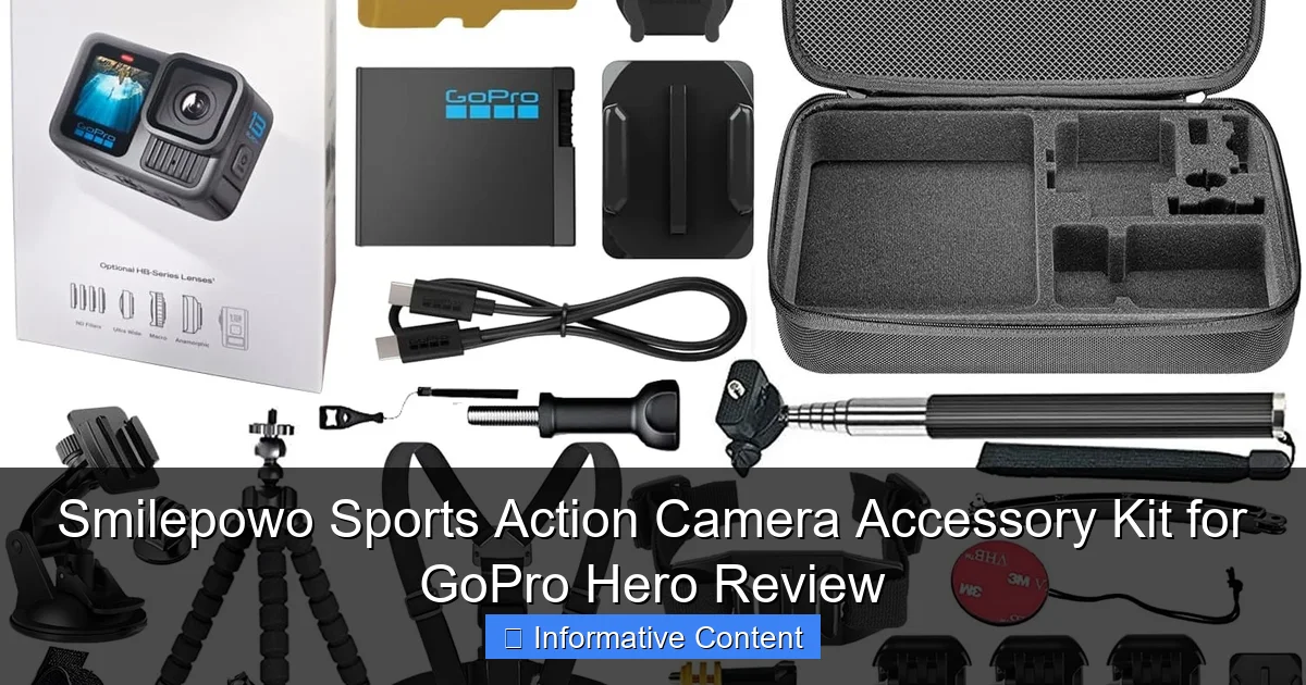 Smilepowo Sports Action Camera Accessory Kit for GoPro Hero Review