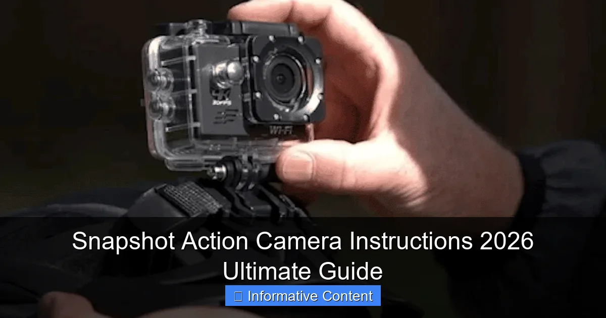 Snapshot Action Camera Instructions 2026 Ultimate Guide
