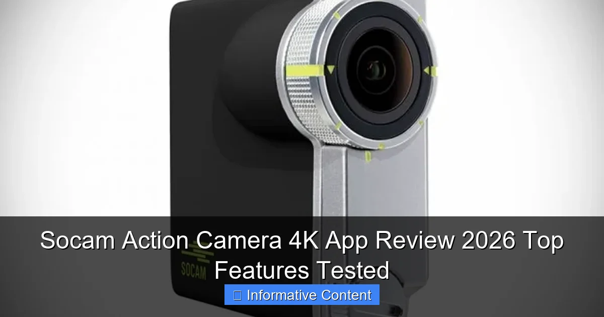 Socam Action Camera 4K App Review 2026 Top Features Tested