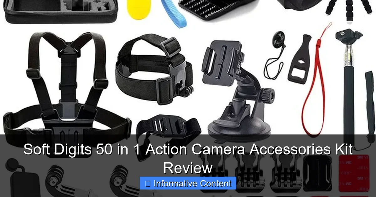 Soft Digits 50 in 1 Action Camera Accessories Kit Review
