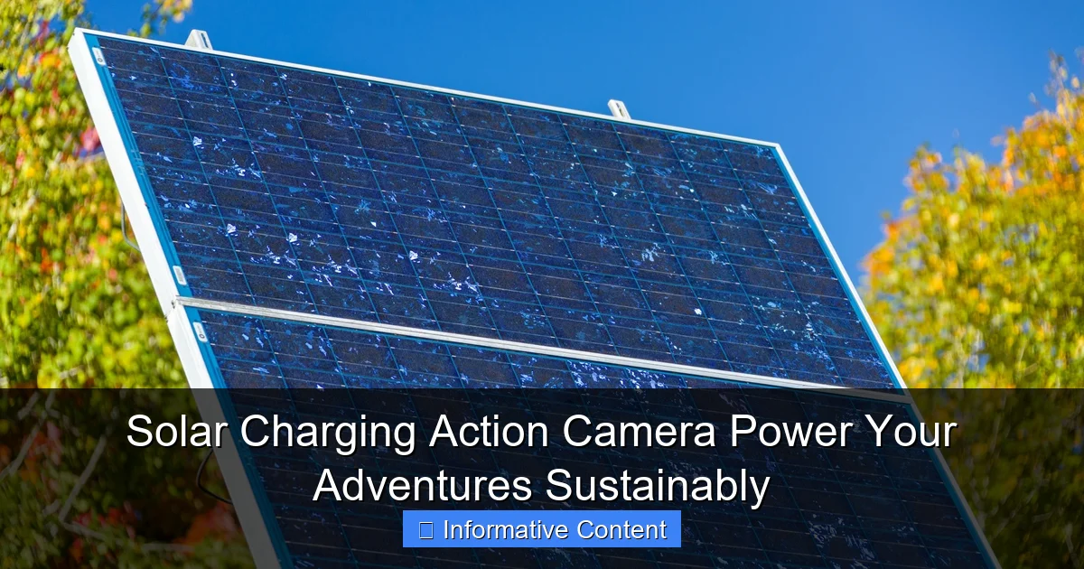 Solar Charging Action Camera Power Your Adventures Sustainably