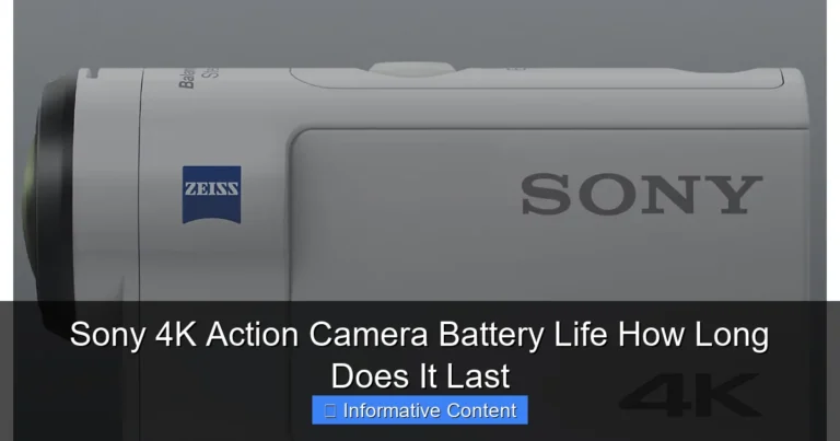 Sony 4K Action Camera Battery Life How Long Does It Last