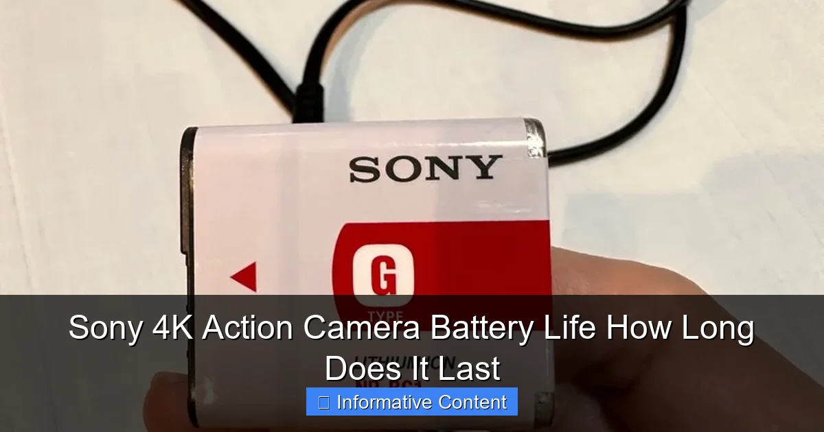 Sony 4K Action Camera Battery Life How Long Does It Last