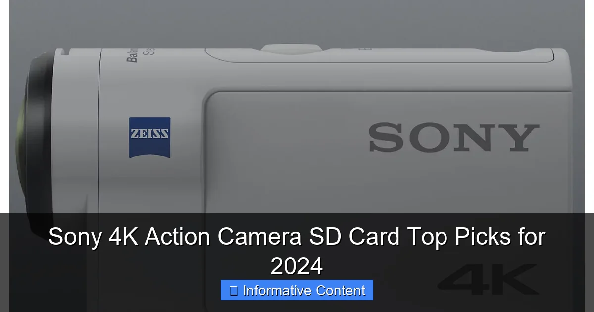 Sony 4K Action Camera SD Card Top Picks for 2024