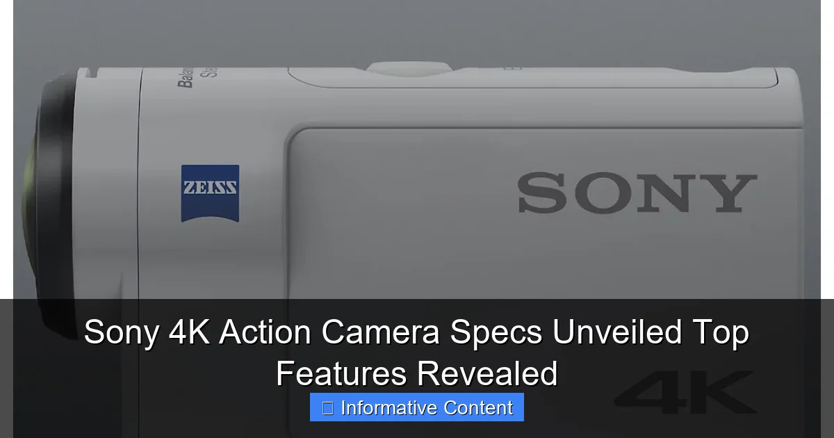 Sony 4K Action Camera Specs Unveiled Top Features Revealed