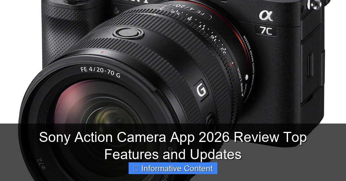 Sony Action Camera App 2026 Review Top Features and Updates