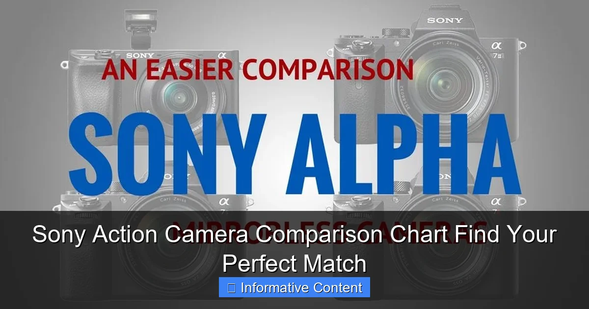 Sony Action Camera Comparison Chart Find Your Perfect Match