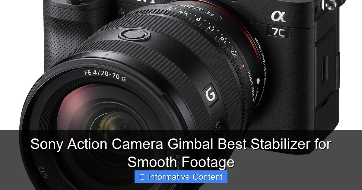 Sony Action Camera Gimbal Best Stabilizer for Smooth Footage