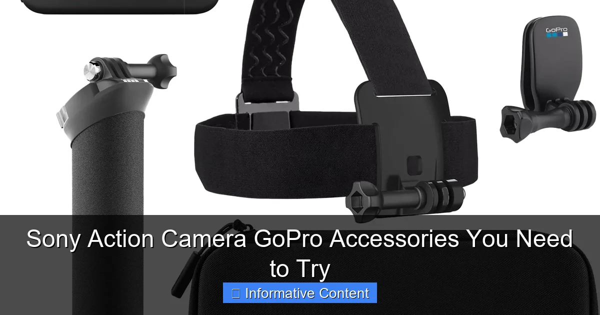 Sony Action Camera GoPro Accessories You Need to Try