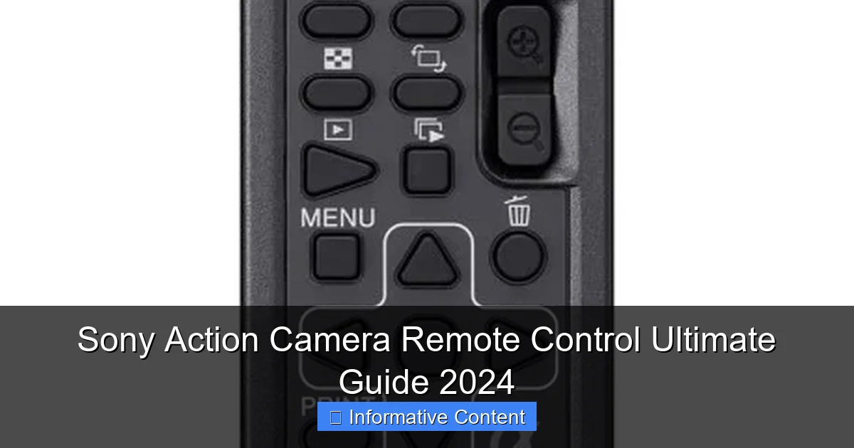 Sony Action Camera Remote Control Ultimate Guide 2024
