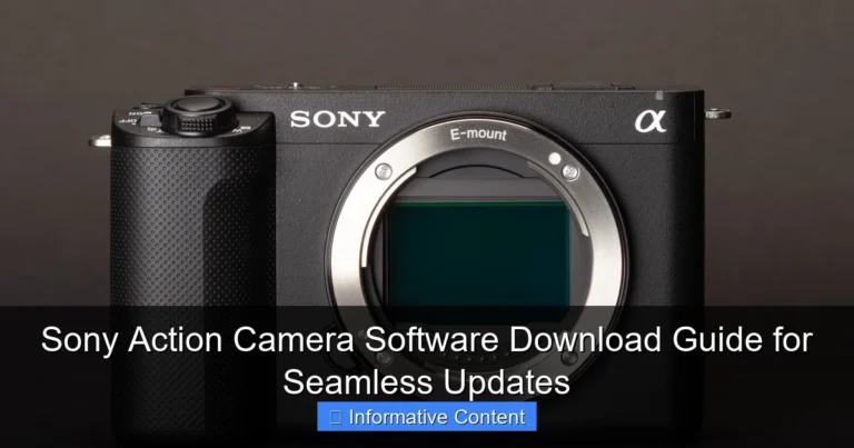 Sony Action Camera Software Download Guide for Seamless Updates