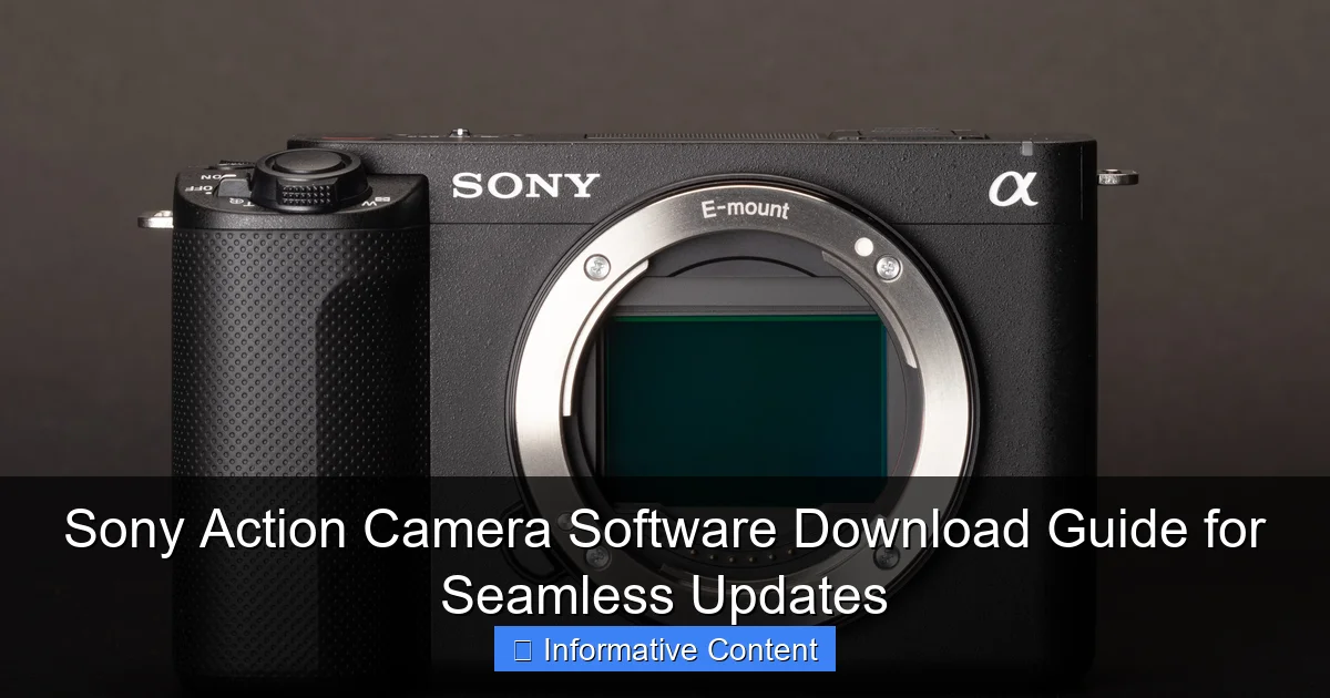 Sony Action Camera Software Download Guide for Seamless Updates