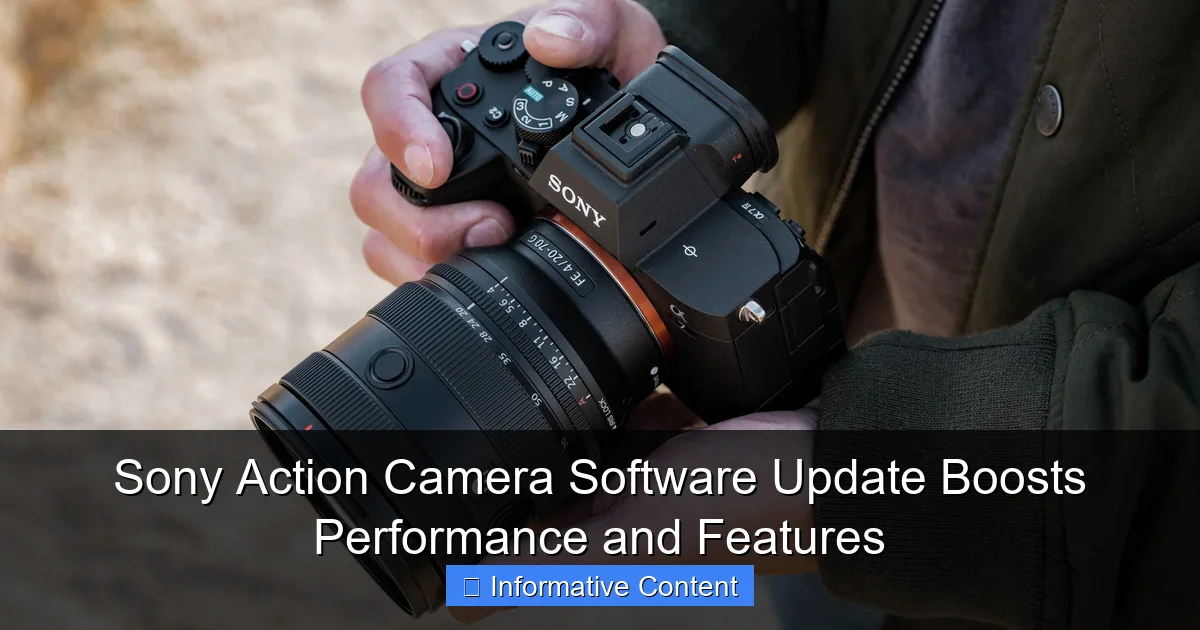 Sony Action Camera Software Update Boosts Performance and Features