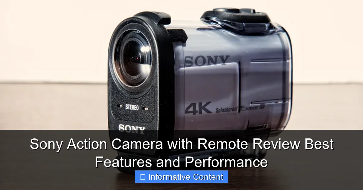 Sony Action Camera with Remote Review Best Features and Performance