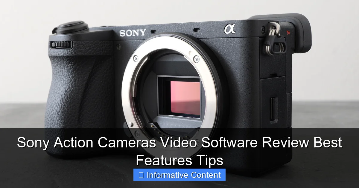 Sony Action Cameras Video Software Review Best Features Tips