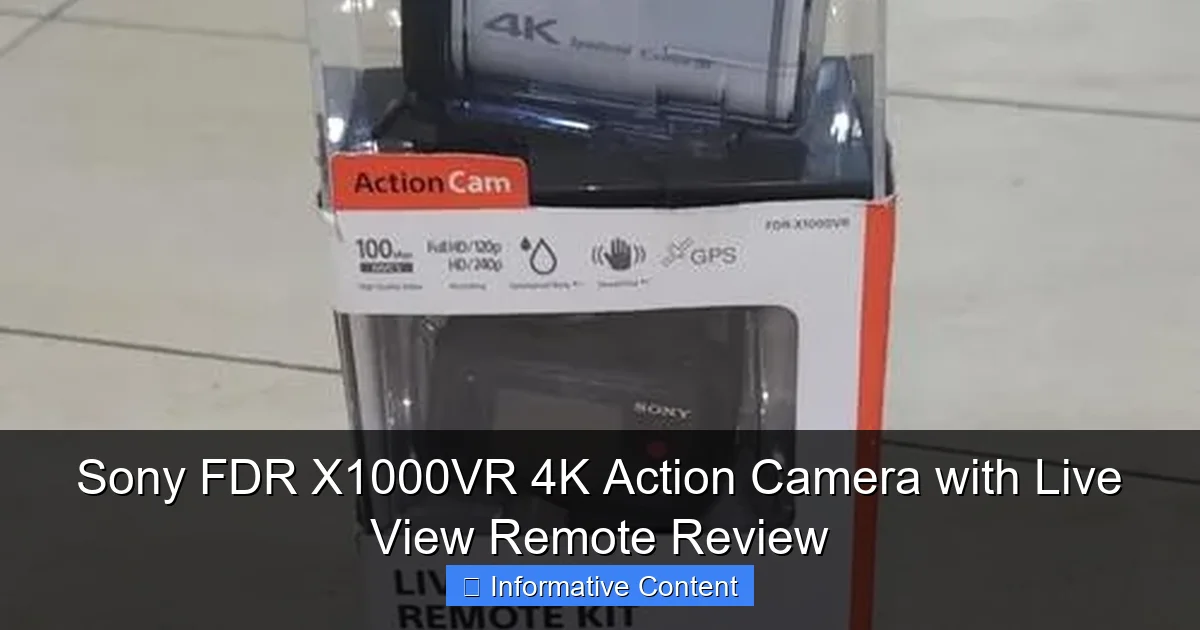 Sony FDR X1000VR 4K Action Camera with Live View Remote Review