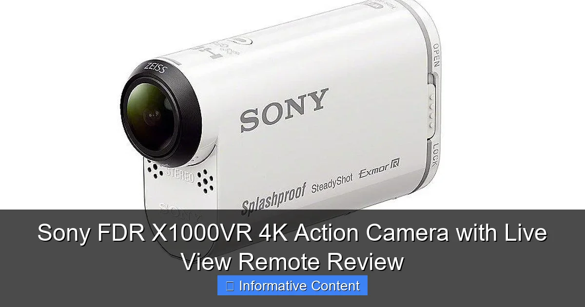Sony FDR X1000VR 4K Action Camera with Live View Remote Review
